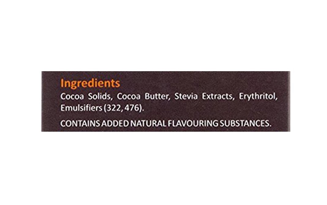 Zevic 70% Dark Chocolate Stevia Belgian Cocoa   Box  40 grams